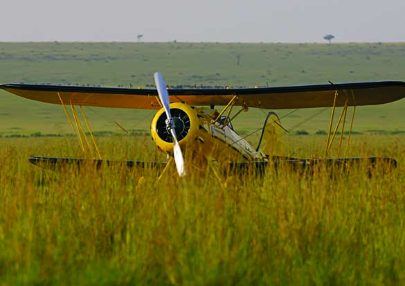 The Waco Bi Plane - very 'Out of Africa'! 