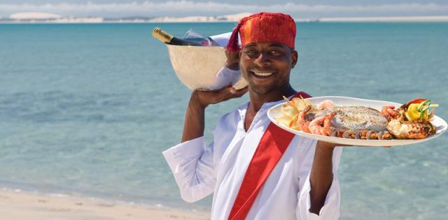 Seafood at Benguerra Lodge