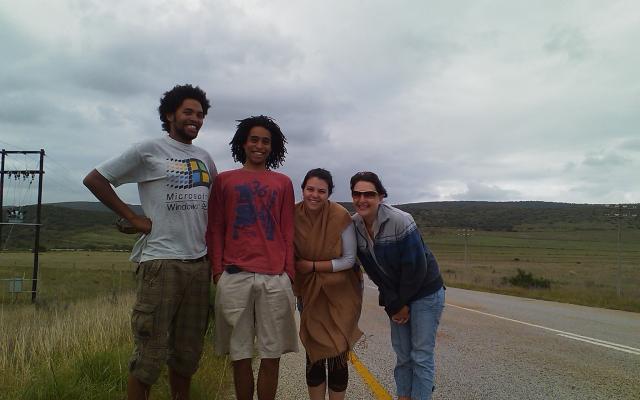 Me and my friends at the start of the Eastern Cape road trip