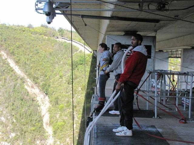 The scariest moment was waiting to jump!