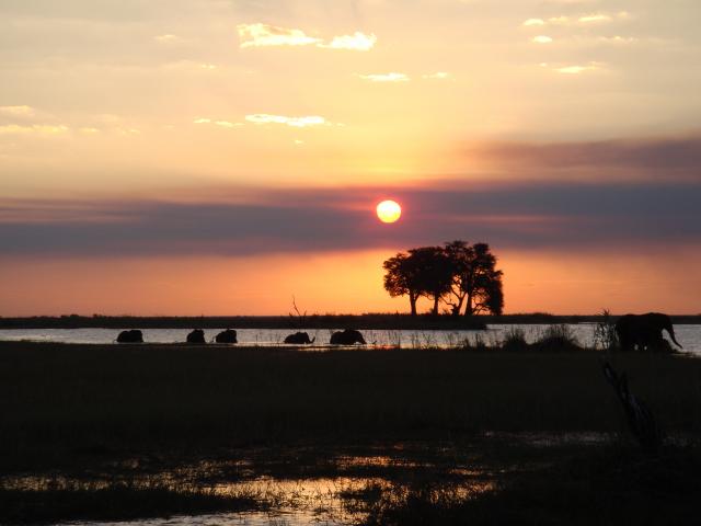 Sunset over the Chobe River